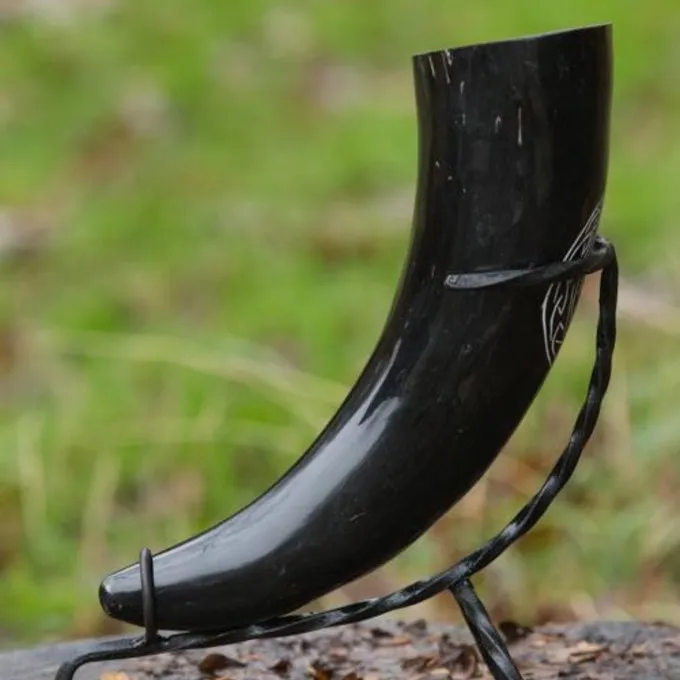 Epic Armoury Viking Drinking Horn Aegisjalmur, Dark - Image 2