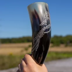 Epic Armoury Viking Drinking Horn Midgard Serpent, Dark