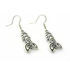 Viking Earrings Borre Style, Silvered Bronze