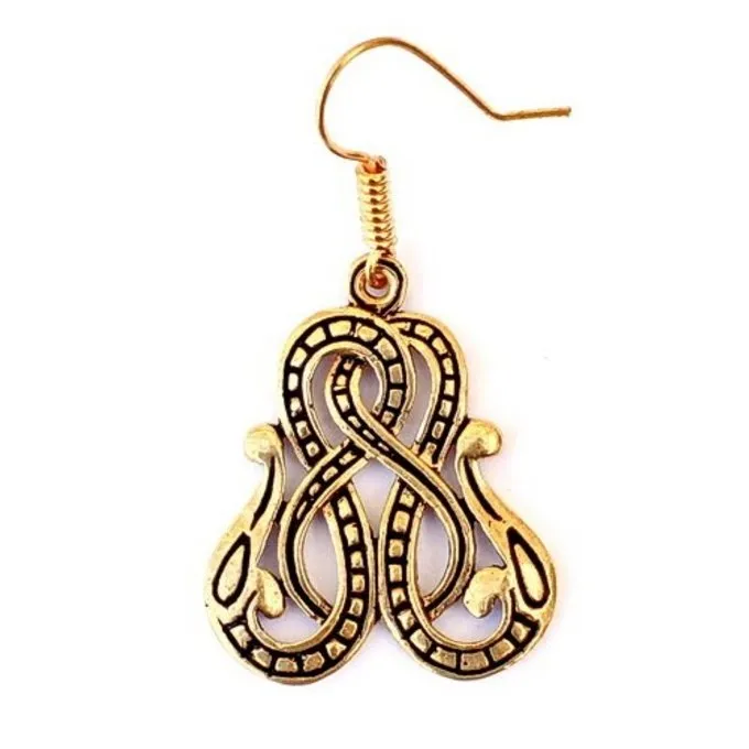 Viking Earrings Midgard Snake, Bronze