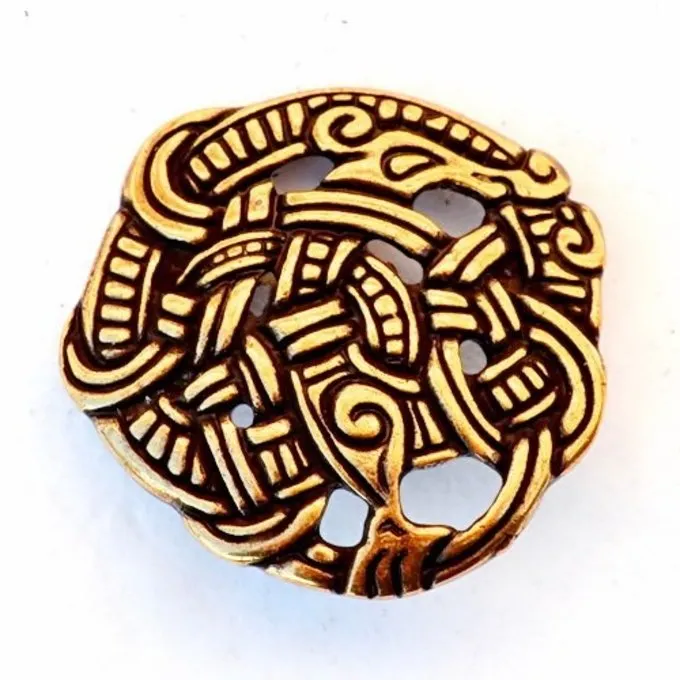 Viking Fitting Midgard Snake, Brass