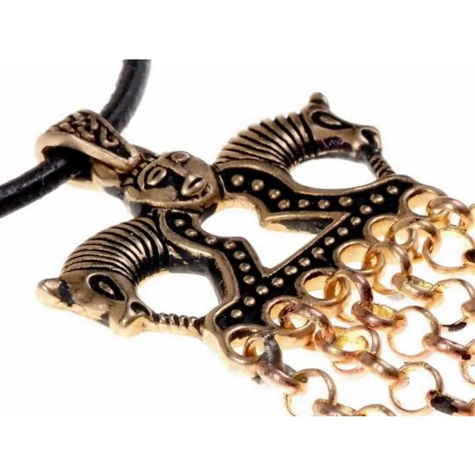 Viking Horse Pendant Staraja Ladoga, Bronze - Image 2