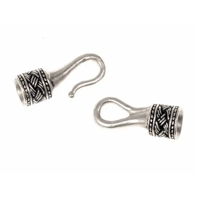 Viking Necklace Lock 4 Mm, Silvered Bronze