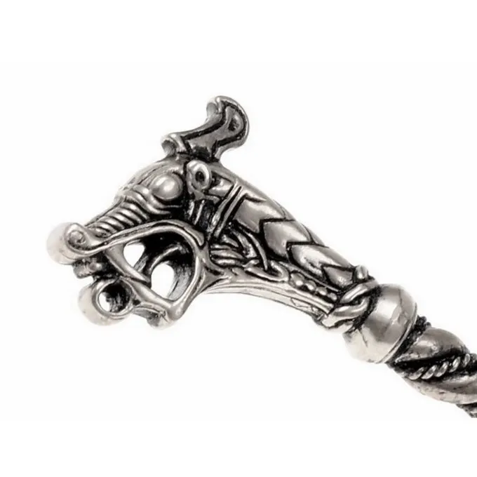 Viking Upper Arm Bracelet Haithabu Silvered - Image 2