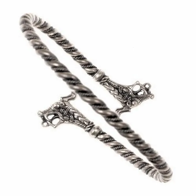 Viking Upper Arm Bracelet Haithabu Silvered
