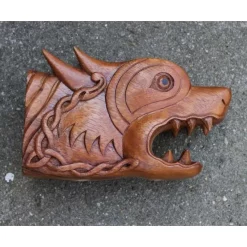 Wooden Head Of Fenrir